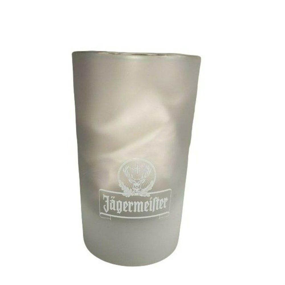 JAGERMEISTER Frosted Shooter 4CL White tall‎ Shot Glass
